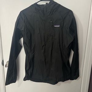 Black Patagonia Houdini Lightweight Windbreaker